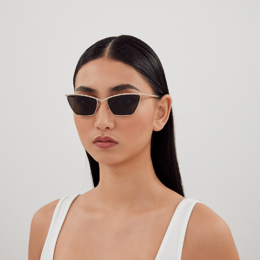 Saint Laurent SL637 Cat Eye Sunglasses in Gold