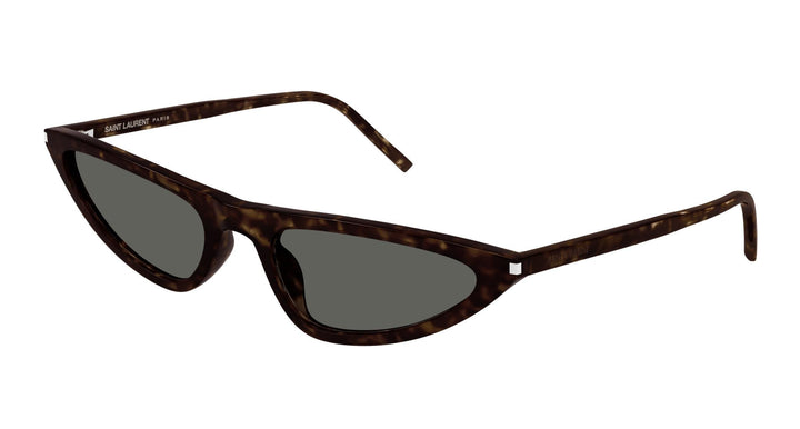 Saint Laurent SLM95/F Gafas de sol estilo ojo de gato con montura gruesa en oro negro