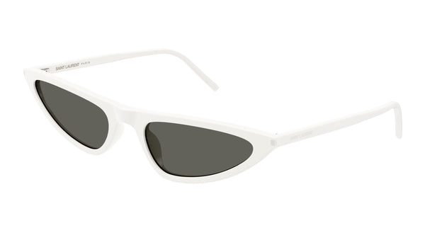 Saint Laurent SLM95/F Gafas de sol estilo ojo de gato con montura gruesa en oro negro