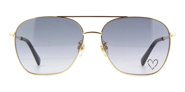 Stella McCartney SC40038U Heart Aviator Sunglasses in Grey