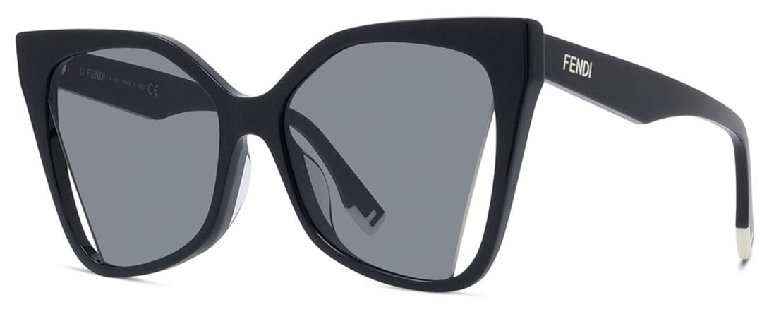 Fendi FE40010U Black Cat Eye Cutout Sunglasses