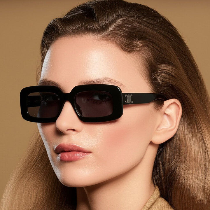 Celine CL40313U Black Rectangular Triomphe Sunglasses