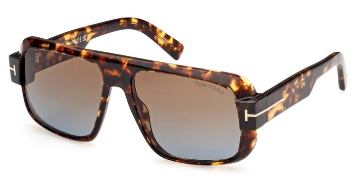 Tom Ford FT1101 Turner Aviator Sunglasses in Havana Brown