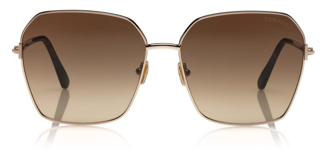 Tom Ford Claudia FT0839 Square Sunglasses in Brown