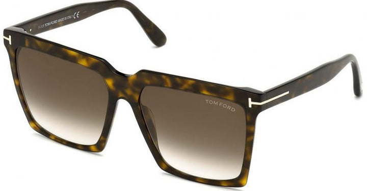 Tom Ford Sabrina FT0764 Brown Polarized Square Sunglasses