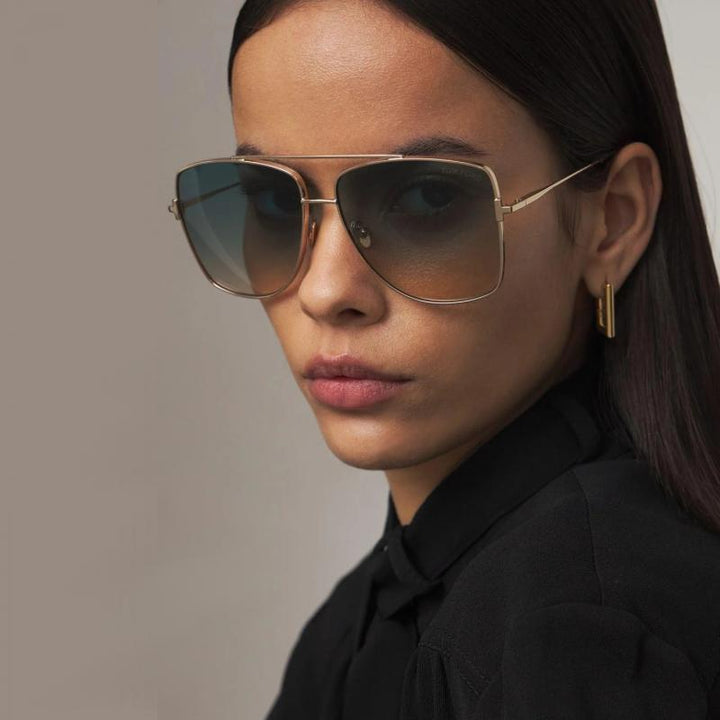 Tom Ford Reggie FT0838 Aviator Sunglasses in Blue Lens