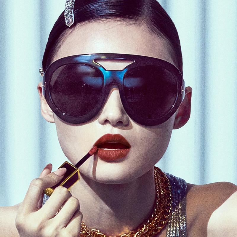 Tom Ford Serena FT0886 Shield Sunglasses in Black