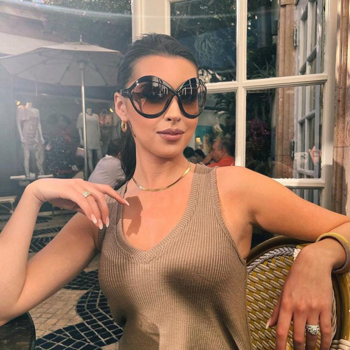 Tom Ford Carine FT0902 Havana Brown Mask Sunglasses