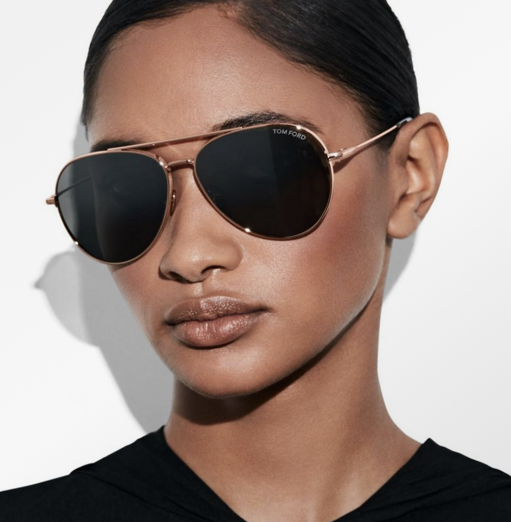 Tom Ford Dashel FT0996 Aviator Sunglasses in Rose Gold Grey