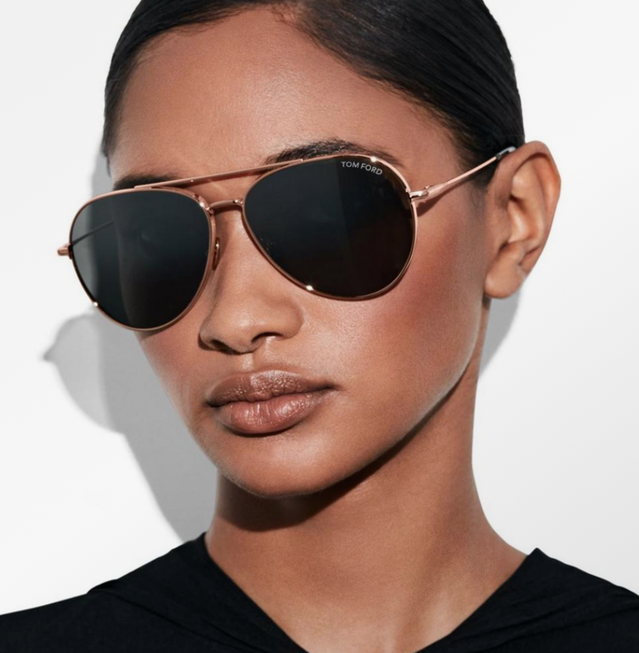 Tom Ford Dashel FT0996 Aviator Sunglasses in Rose Gold Grey