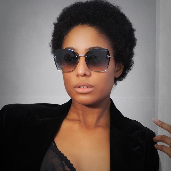 Tom Ford Nickie FT1107 Sunglasses in Silver Grey