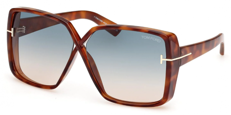 Tom Ford Yvonne FT1117 Square Sunglasses in Havana Brown - Designer Daydream