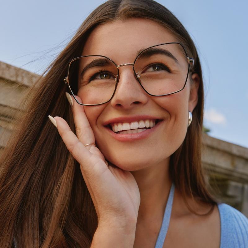 Tom Ford FT5768-B Marcos de luz azul marrón