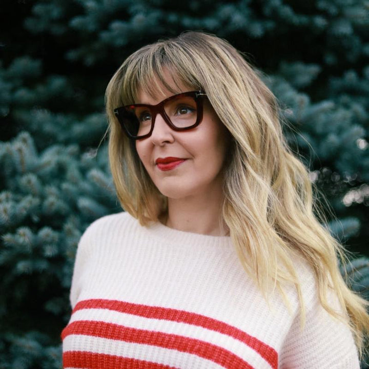 Tom Ford FT5881-B Havana Brown Thick Rim Bluelight Frames