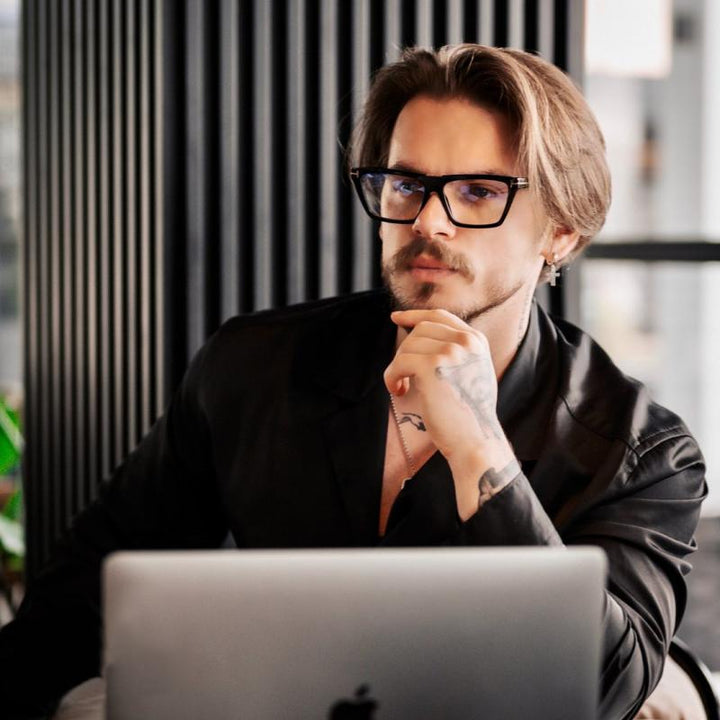 Tom Ford FT5912-B Black Gold Bluelight Frames