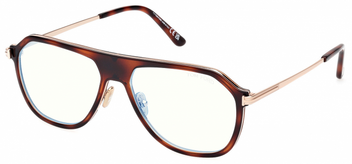 Tom Ford FT5943-B Brown Aviator Bluelight Frames