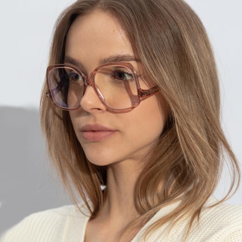 Tom Ford FT5968-B Pink Oversized Bluelight Frames