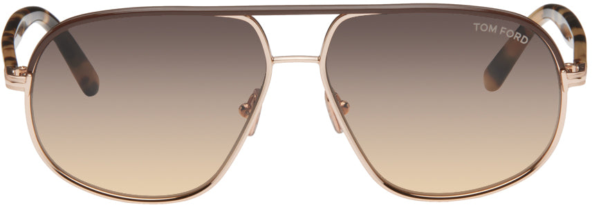 Tom Ford Maxwell FT1019 Brown Aviator Sunglasses