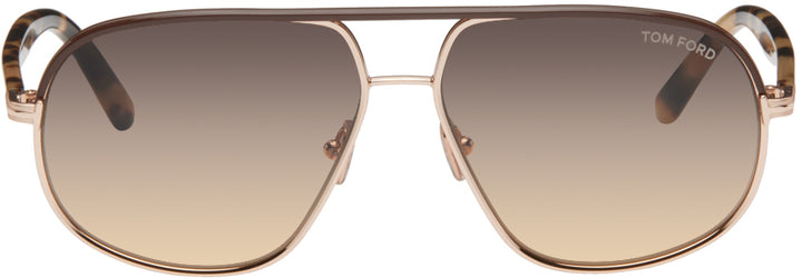 Tom Ford Maxwell FT1019 Brown Aviator Sunglasses