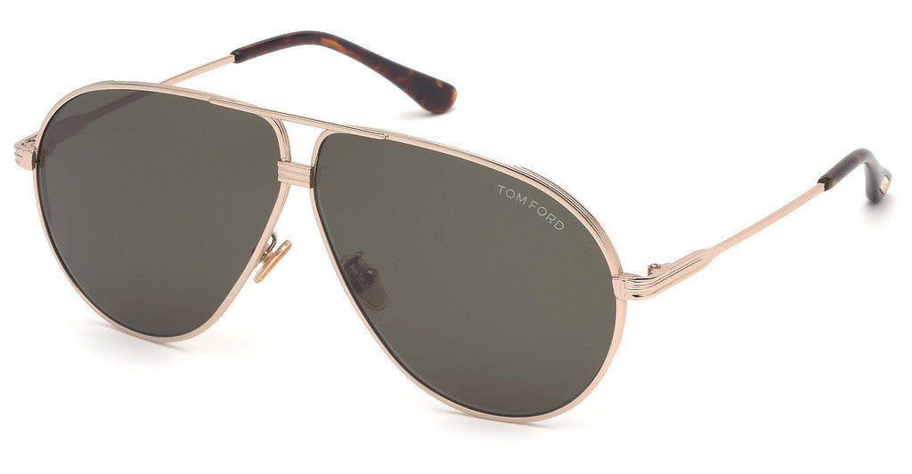 Tom Ford Jet FT0734-H Rose Gold Aviator Sunglasses