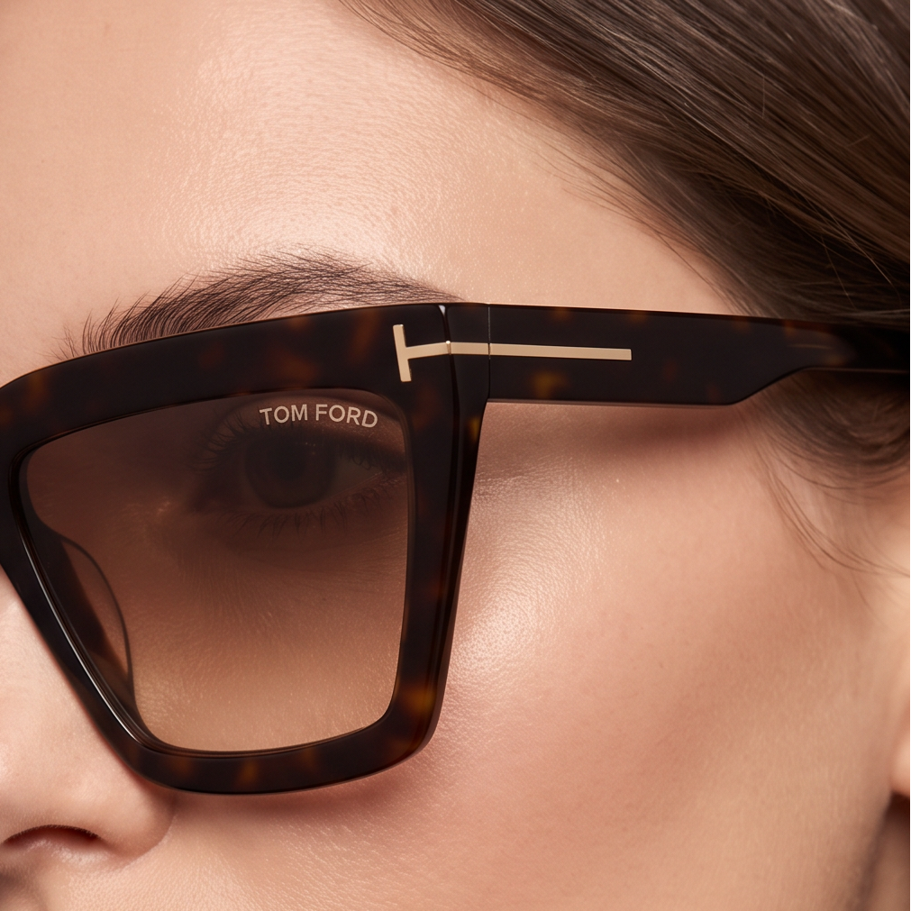 Tom Ford Eden FT1110 Havana Brown Cat Eye Sunglasses