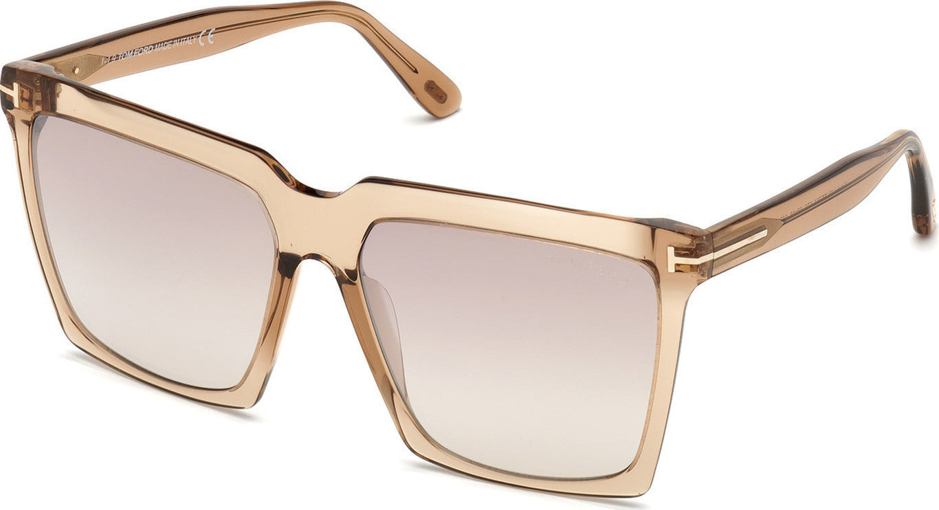 Tom Ford Sabrina FT0764 Square Sunglasses in Champagne – Designer