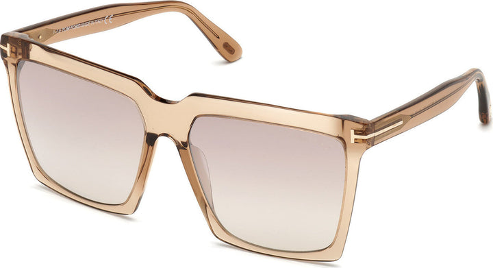 Tom Ford Sabrina FT0764 Square Sunglasses in Champagne