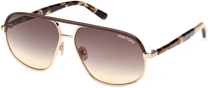 Tom Ford Maxwell FT1019 Brown Aviator Sunglasses