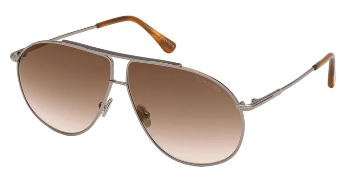 Tom Ford Riley FT0825 Sunglasses in Ruthenium Brown - Designer Daydream
