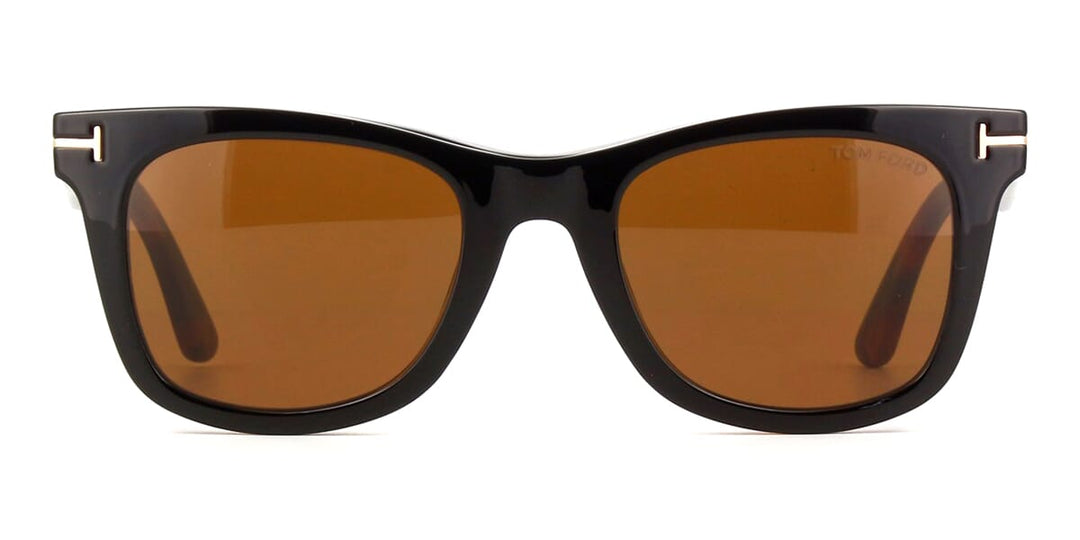 Tom Ford FT5970-B Clip On Square Sunglasses in Black Havana