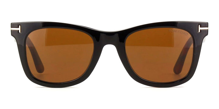 Tom Ford FT5970-B Clip On Square Sunglasses in Black Havana