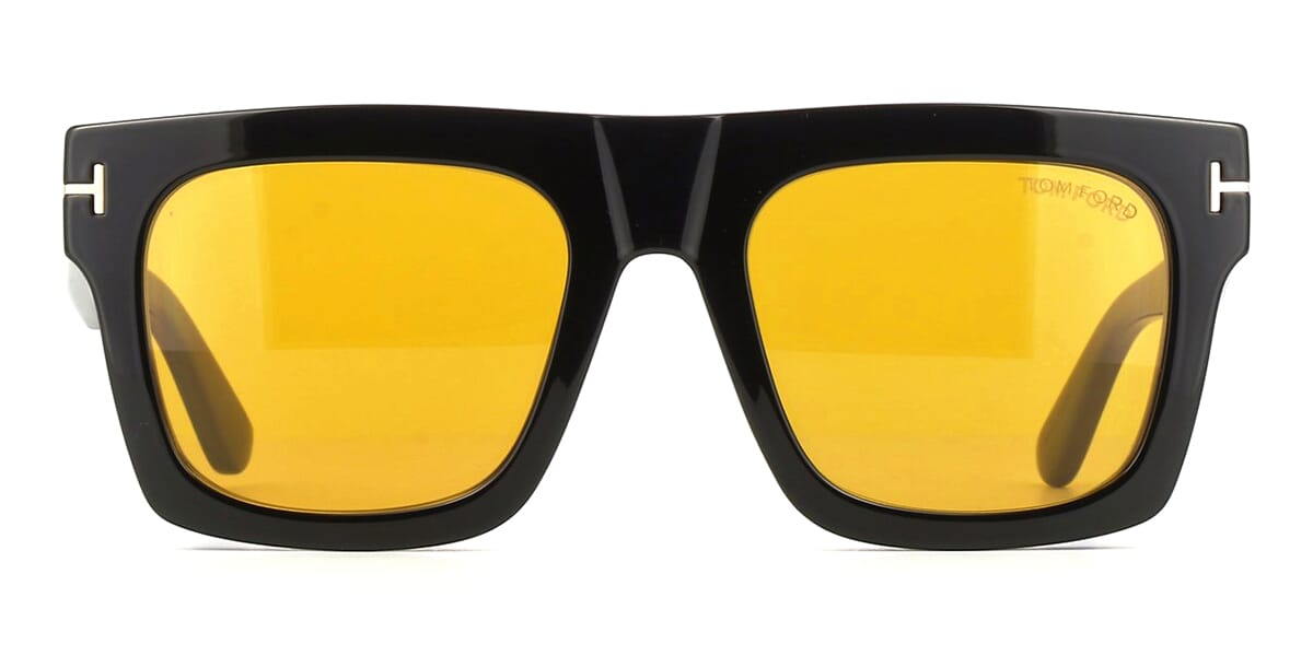Tom Ford FT6068-B Clip On Unisex Sunglasses in Black Yellow
