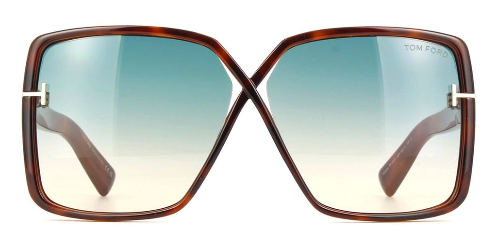 Tom Ford Yvonne FT1117 Square Sunglasses in Havana Brown - Product Image 2 - Designer Daydream