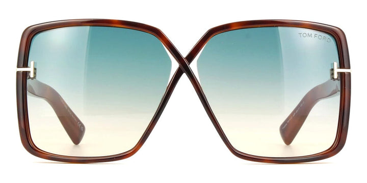 Tom Ford Yvonne FT1117 Square Sunglasses in Havana Brown - Product Image 2 - Designer Daydream