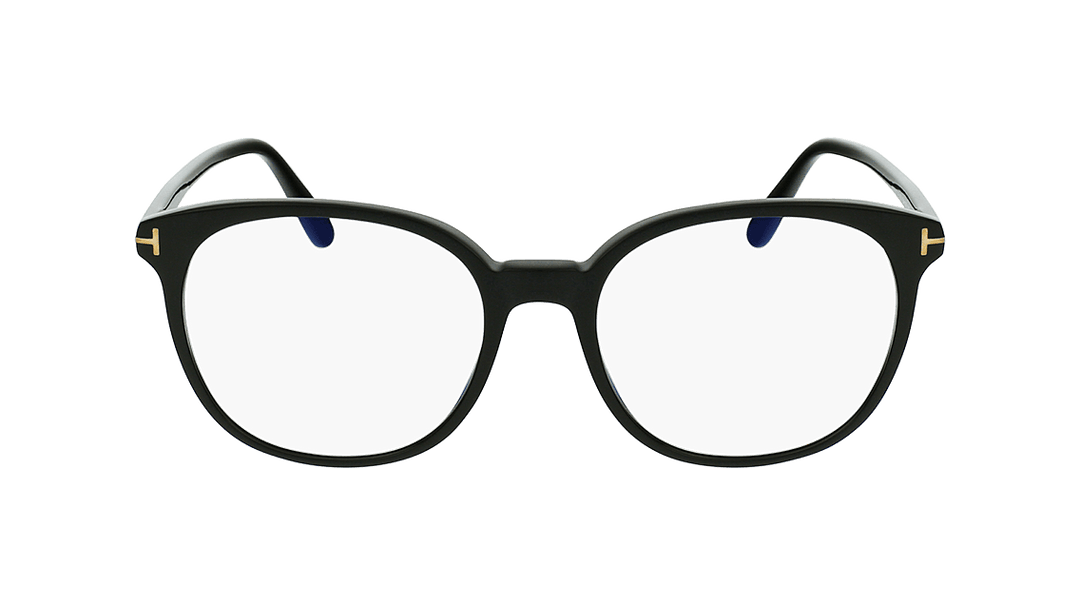 FT5671-F-B Black Round Oversized Bluelight Frames