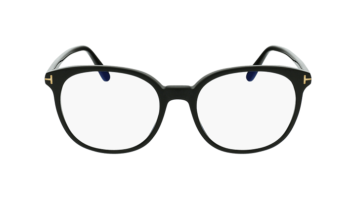 FT5671-F-B Black Round Oversized Bluelight Frames