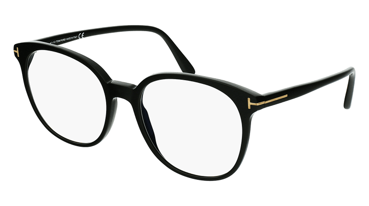 FT5671-F-B Black Round Oversized Bluelight Frames