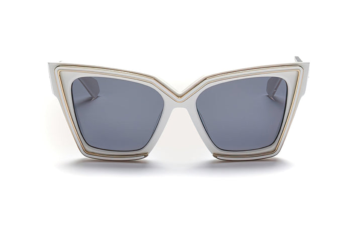Valentino VLS126-C V-Grace White Cat Eye Sunglasses