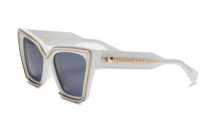 Valentino VLS126-C V-Grace White Cat Eye Sunglasses