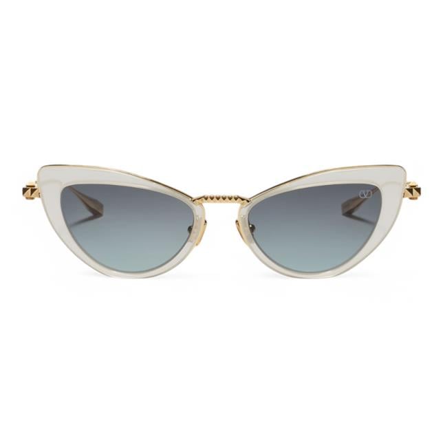 Valentino VLS102-D VIII White Cat Eye Sunglasses