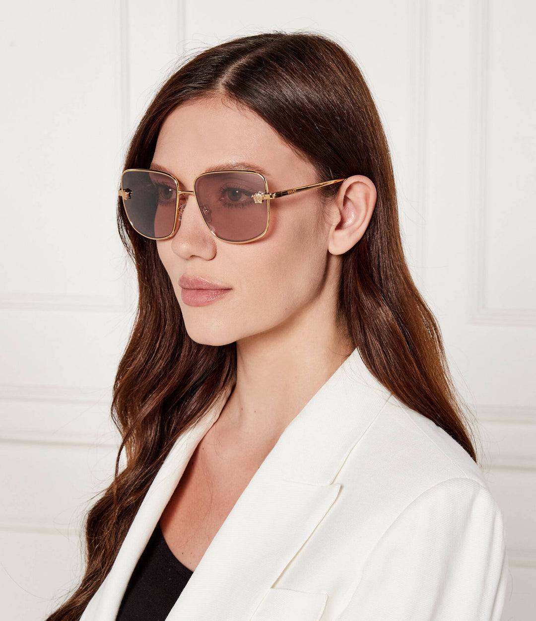 Versace VE2282 Square Sunglasses in Gold Pink
