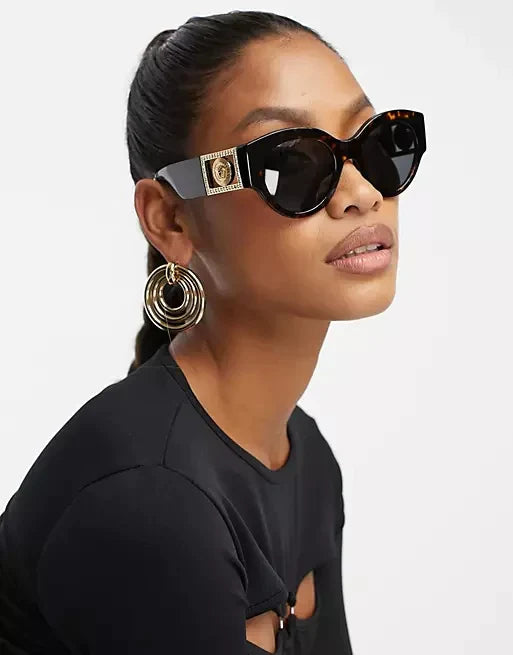 Versace black cat eye sunglasses sales