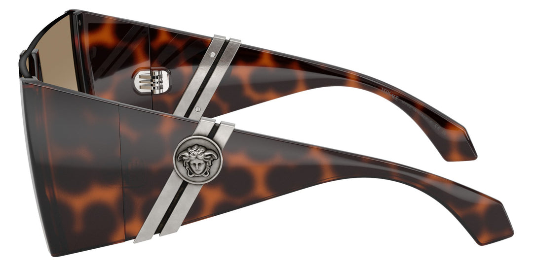 VE4515 Havana Brown Oversized Mask Sunglasses