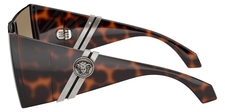 VE4515 Havana Brown Oversized Mask Sunglasses