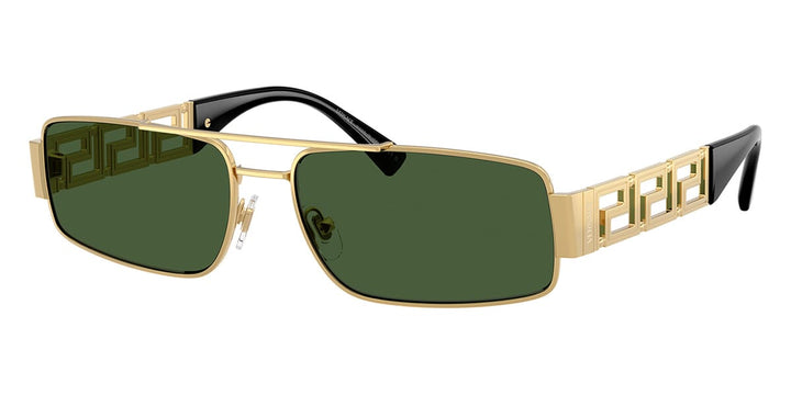 Versace VE2257 Slim Aviator Sunglasses in Gold Green