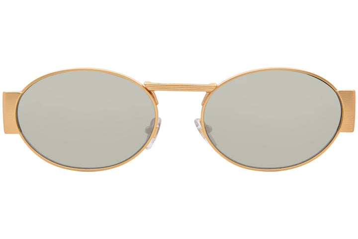 Versace VE2264 Oval Sunglasses in Gold Silver Mirror