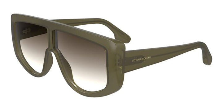 Victoria Beckham khaki aviator sunglasses with tinted gradient lenses