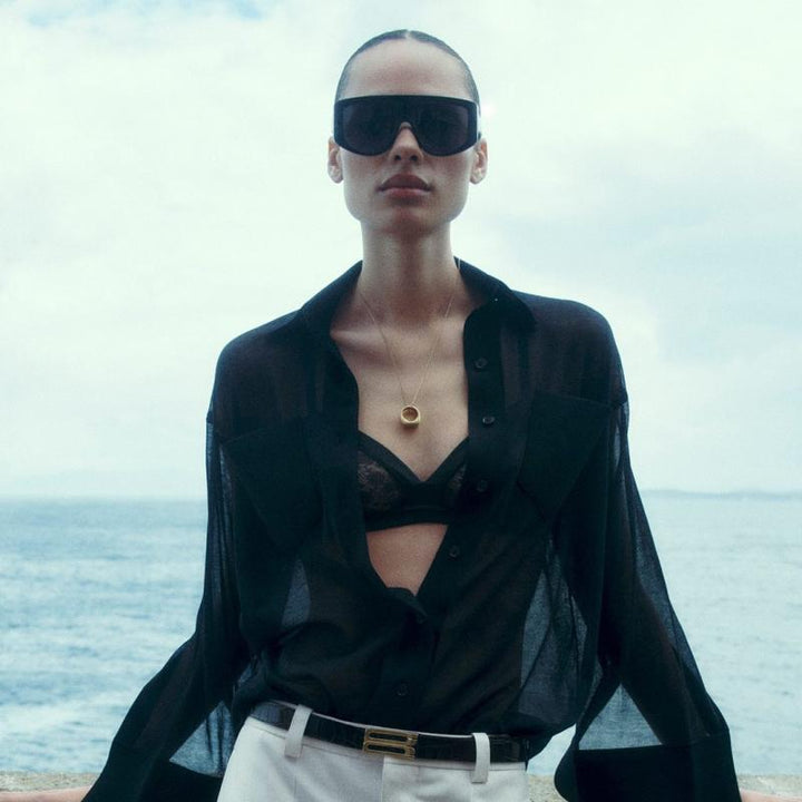 Victoria Beckham VB664S Aviator Black Sunglasses