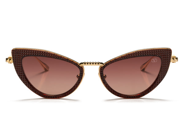 Valentino VLS102-C VIII Burgundy Cat Eye Sunglasses