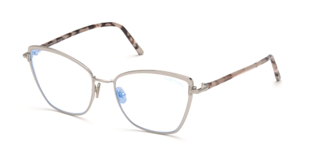Tom Ford FT5740-B Silver Bluelight Cat Eye Eyeglasses Frames